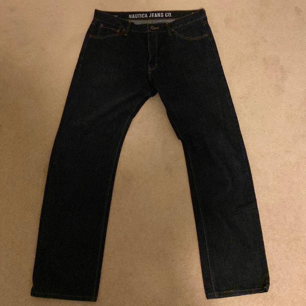 barely worn dark wash mens jeans